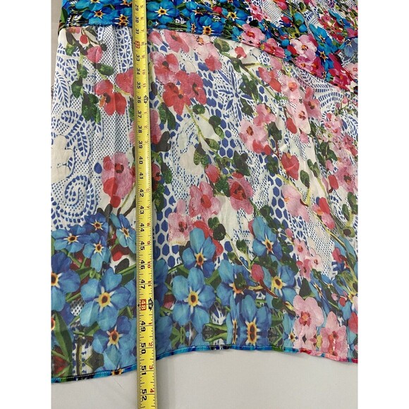 Sakkas Caftan Coverup Dress O/S Laisson Flowy Hi-Low/Top Rhinestone Boxy V-Neck - Picture 11 of 12